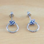 sterling silver sapphire earrings