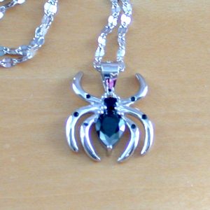 sterling silver spider necklace