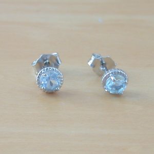 blue topaz stud earrings