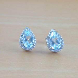 blue topaz earrings uk