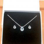 sterling silver topaz necklace and earrings