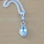 blue topaz marquise necklace