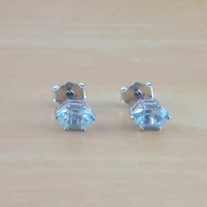 blue topaz oval earrings