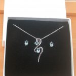 sterling silver topaz necklace and earrings