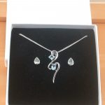 sterling silver topaz necklace and earrings