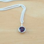 garnet pendant and chain