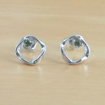 sterling silver peridot earrings