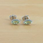 peridot marquise earrings