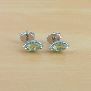 peridot marquise earrings