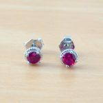 ruby stud earrings