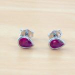 ruby teardrop earrings