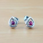 ruby teardrop earrings