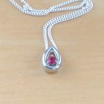 sterling silver ruby necklace