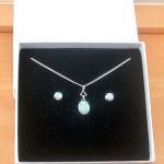 sterling silver opal necklace and earrings uk