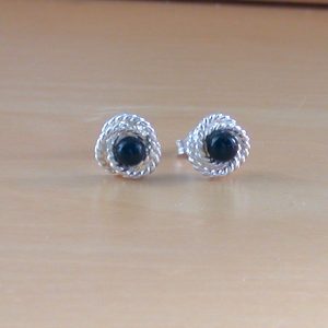 black onyx stud earrings