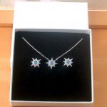 blue opal star necklace and earrings uk