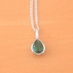 sterling silver emerald necklace uk