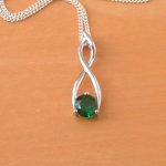 emerald pendant and chain