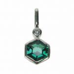 emerald hexagon pendant