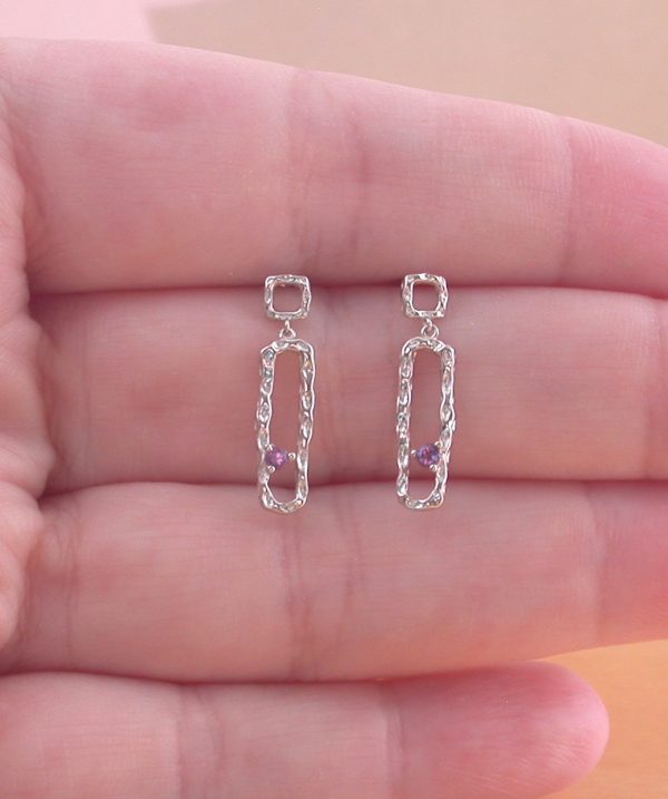 amethyst drop earrings uk