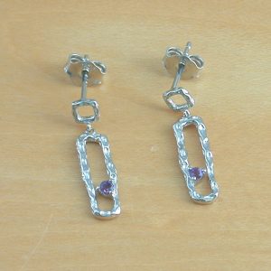 silver amethyst earrings uk