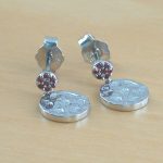 sterling silver button earrings