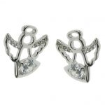 Cz angel stud earrings