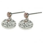 garnet button earrings