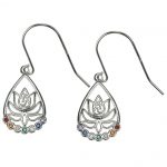 lotus flower chakra earrings