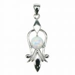 white opal pendant
