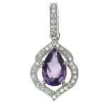 amethyst & Cz pendant