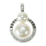 pearl button pendant