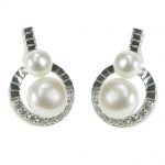 pearl button earrings