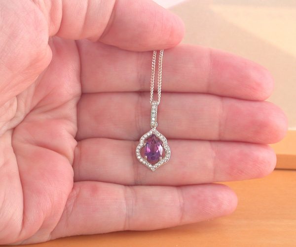 sterling silver amethyst necklace
