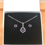 amethyst necklace and earrings set