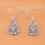 lotus flower chakra earrings