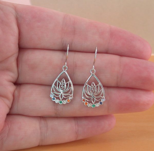 sterling silver chakra earrings