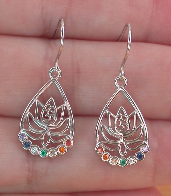 lots flower chakra earrings