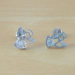 sterling silver Cz angel earrings