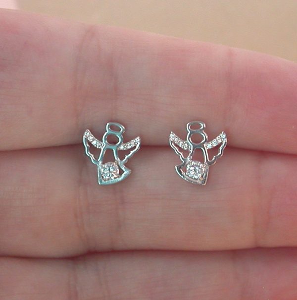 Christmas angel stud earrings