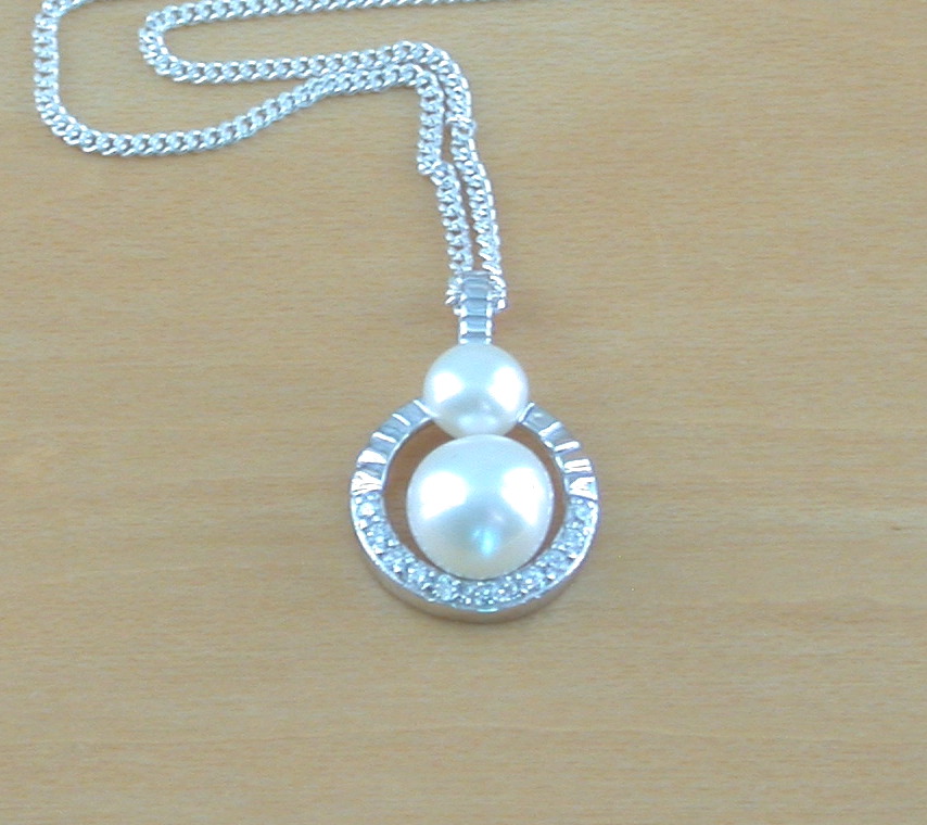 sterling silver freshwater pearl necklace