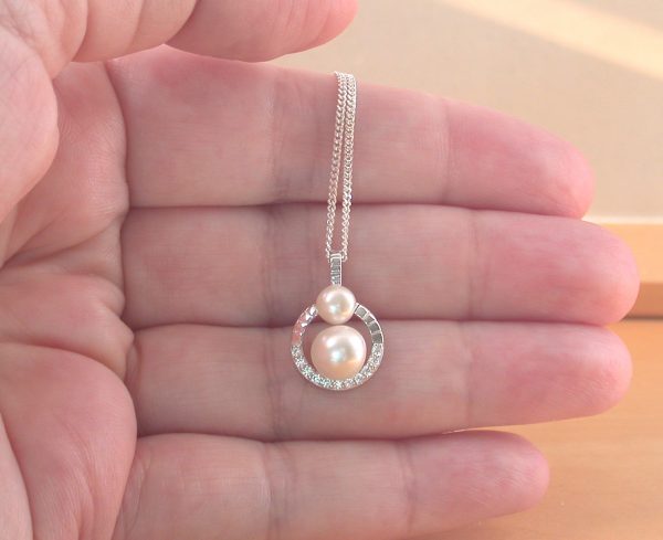 sterling silver freshwater pearl necklace