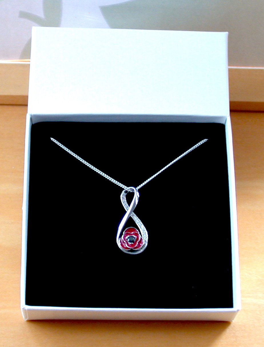 sterling silver poppy necklace