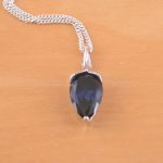sterling silver sapphire necklace uk