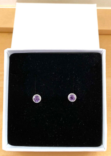 amethyst stud earrings uk