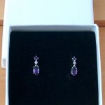 amethyst earrings in giftbox