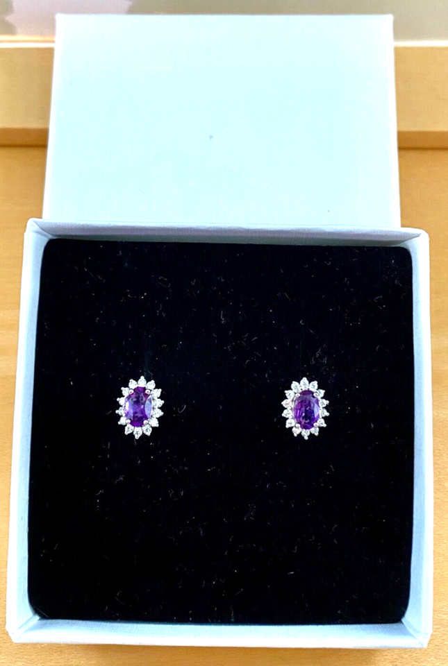 sterling silver amethyst earrings uk