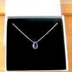 amethyst necklace in gift box uk