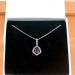 amethyst necklace in gift box