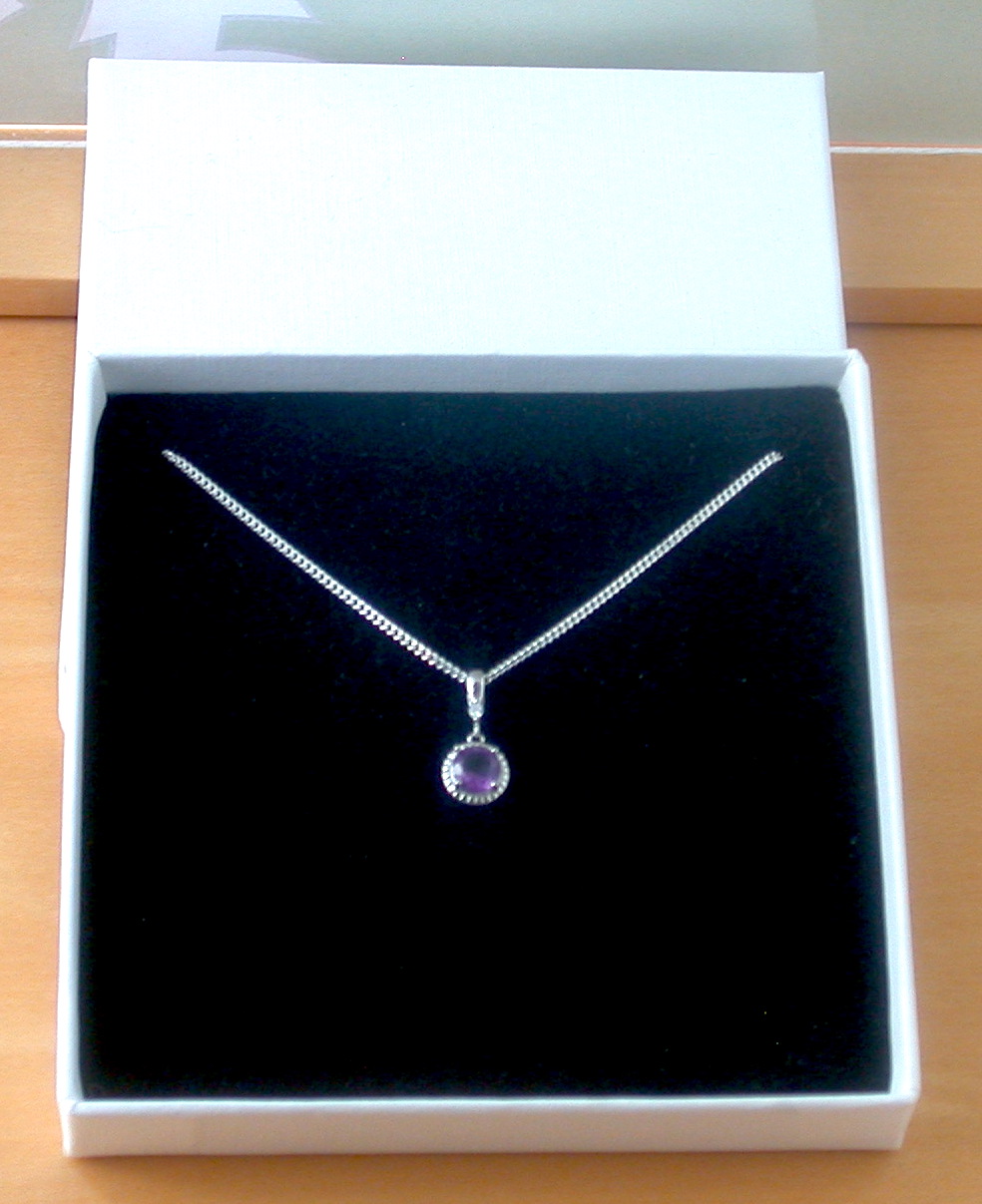 sterling silver amethyst necklace uk